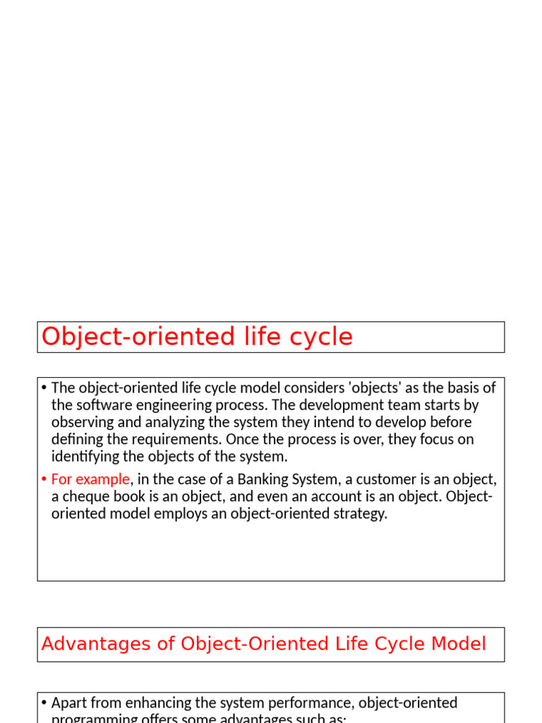 Object-Oriented Life Cycle Overview | PDF | Unified Modeling Language ...