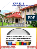 FPG Ke Arah Kemantapan Pemikiran Dan Amalan Profesion Keguruan