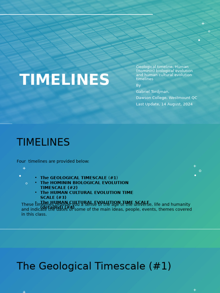 Geological and Human Evolution Timelines | PDF | Hominidae | Homo