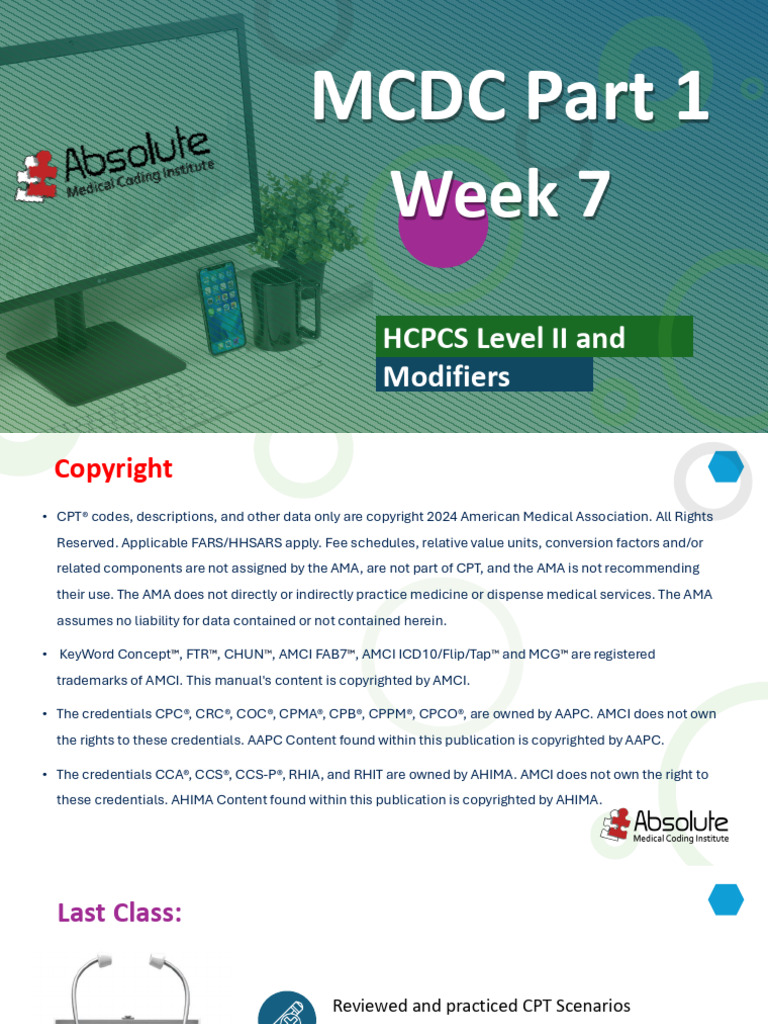 HCPCS Level II Coding and Modifiers Guide | PDF | Injection (Medicine ...