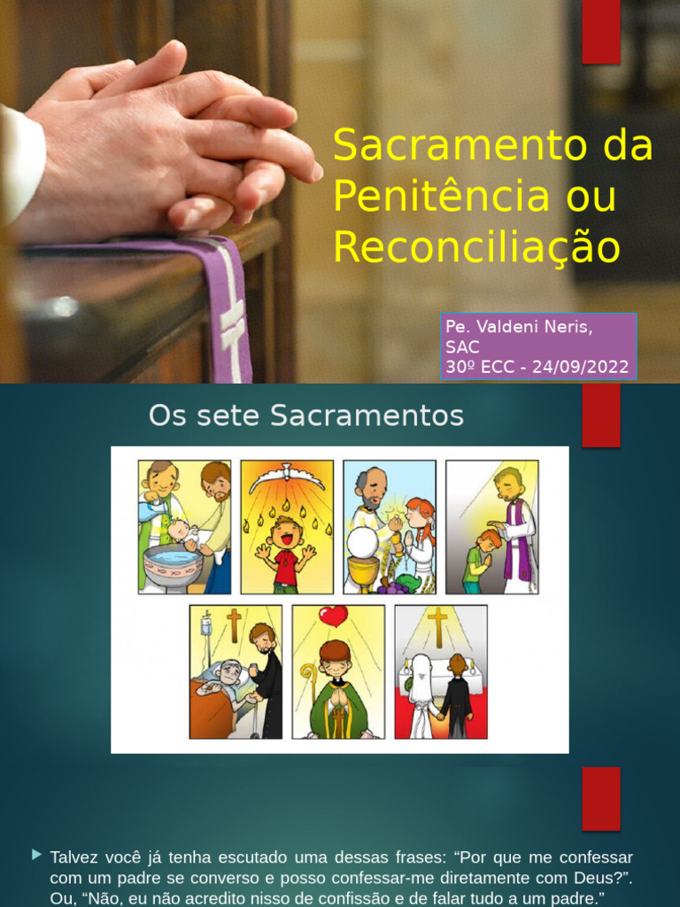 Sacramento da Penitência e Reconciliação | PDF | Pecado | Crença e ...