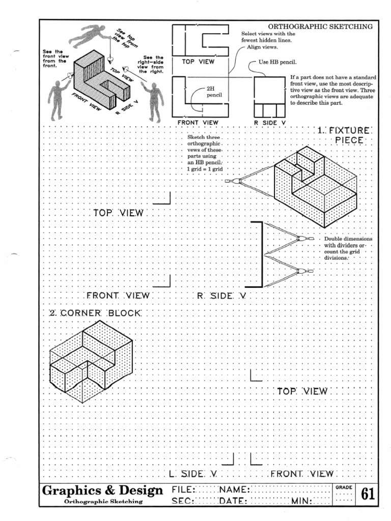 61 Orthographic Sketching | PDF