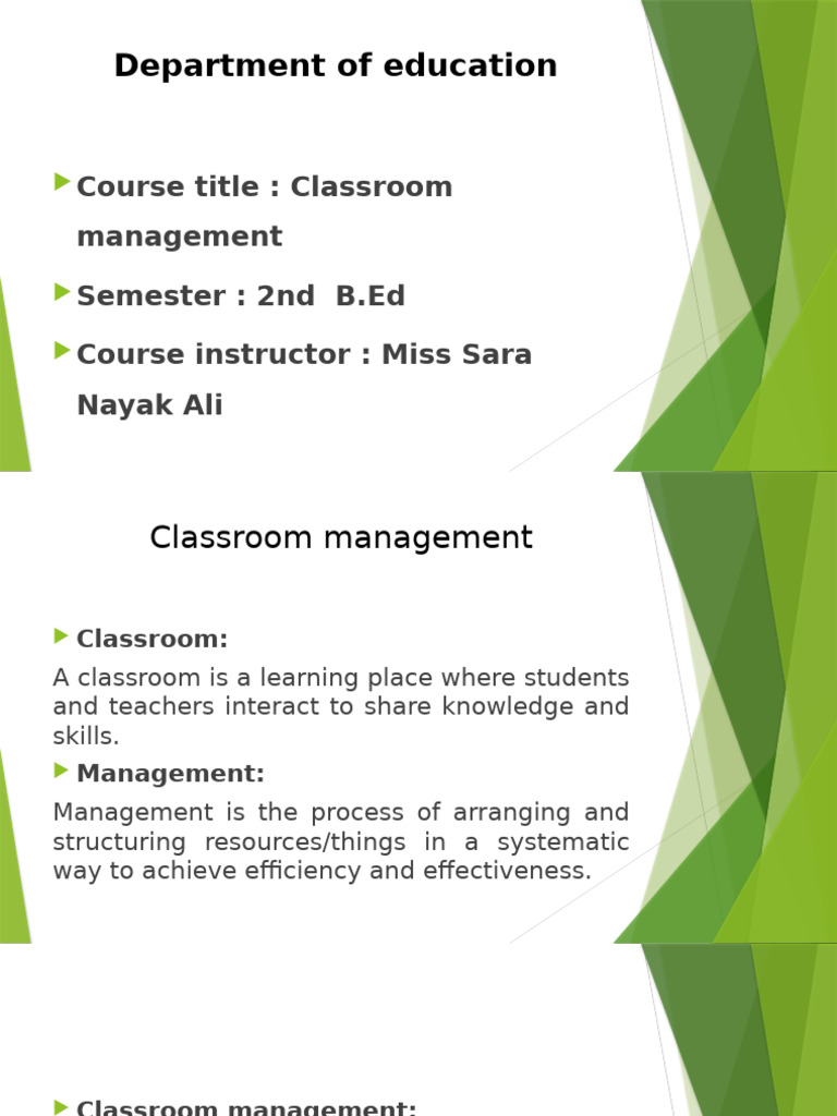Effective Classroom Management Strategies | PDF