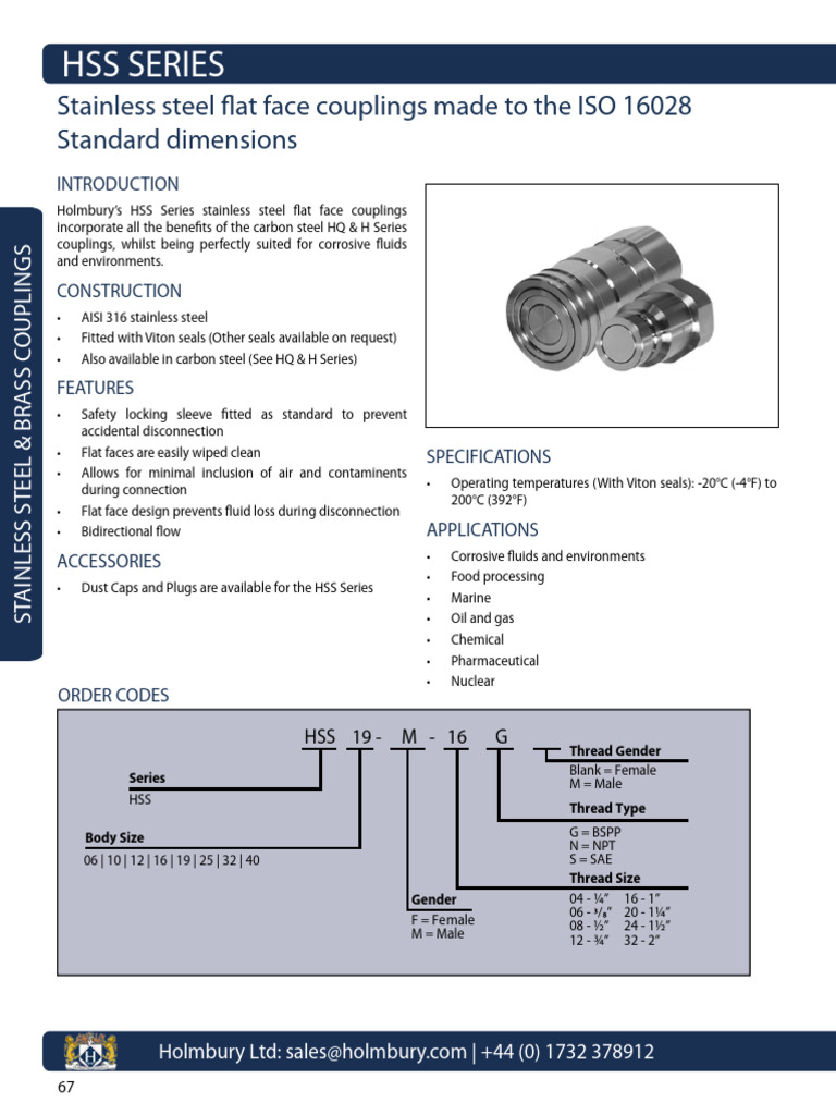 HSS Series Stainless Steel Couplings | PDF | Stainless Steel | Steel