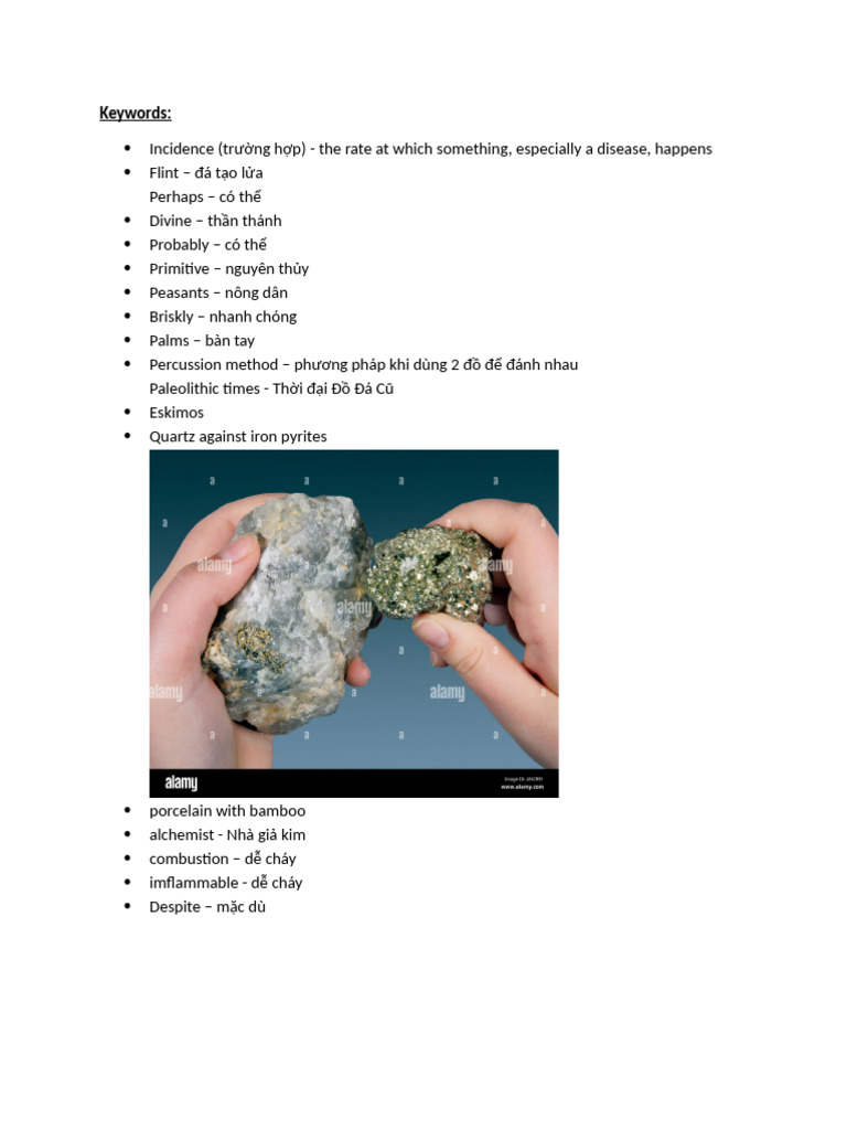 Reading Passage 1 Keywords | PDF