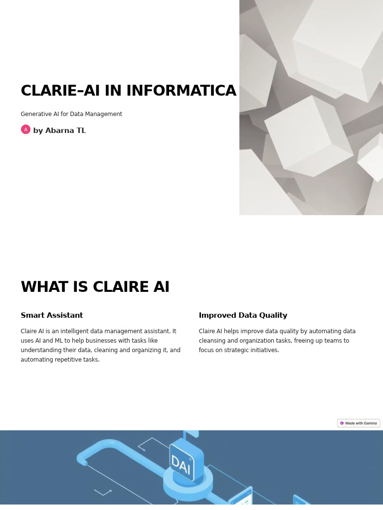 Claire AI: Transforming Data Management | PDF