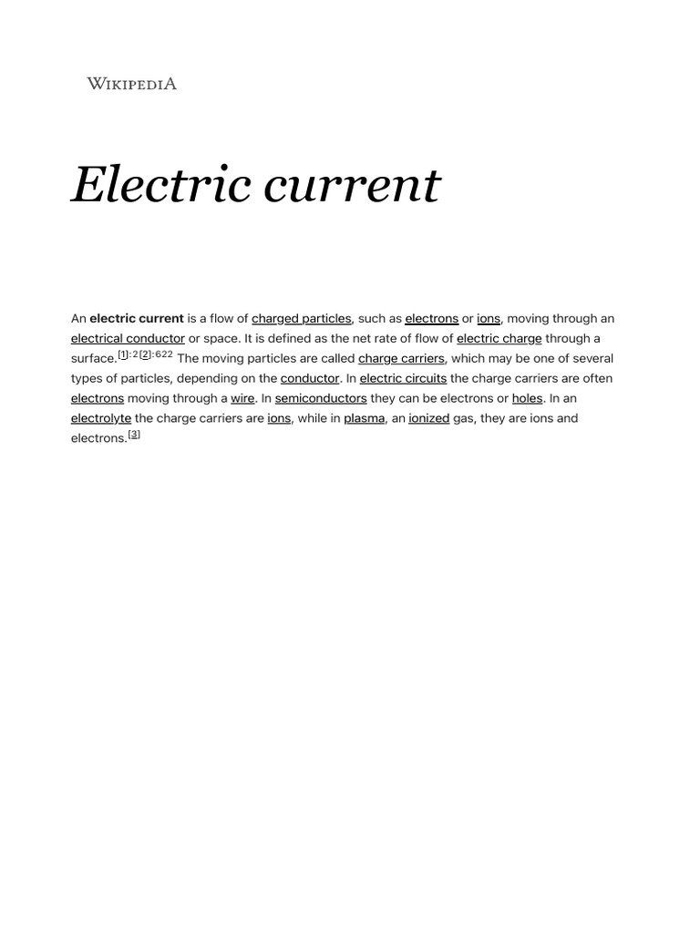 Electric current - FLOW | PDF | Electric Current | Electrical ...