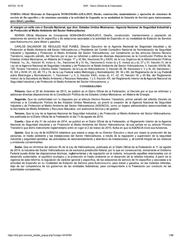 Nom em 001 Asea 2015 | PDF