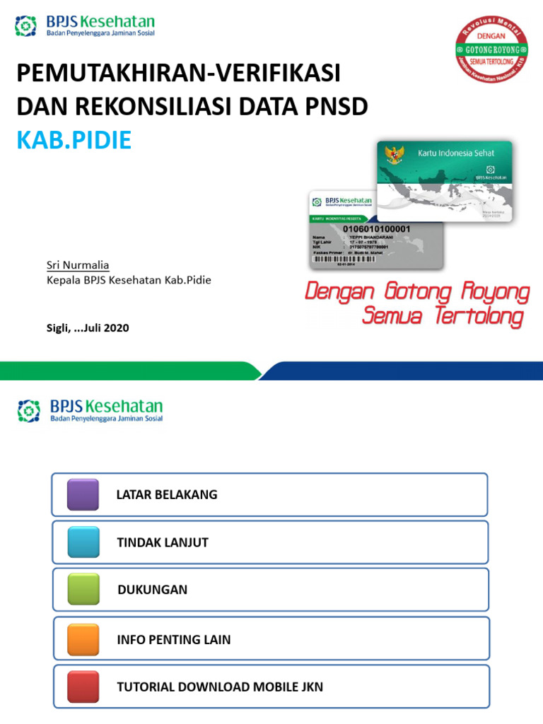 Pemutakhiran Data PNSD Kab. Pidie | PDF