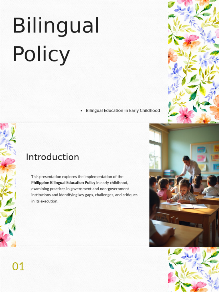 Bilingual Education Policy in Early Childhood | PDF
