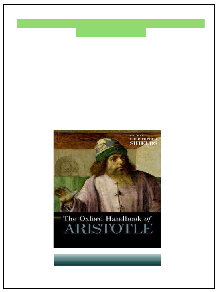 The Oxford Handbook of Aristotle Christopher Shields Digital Download ...
