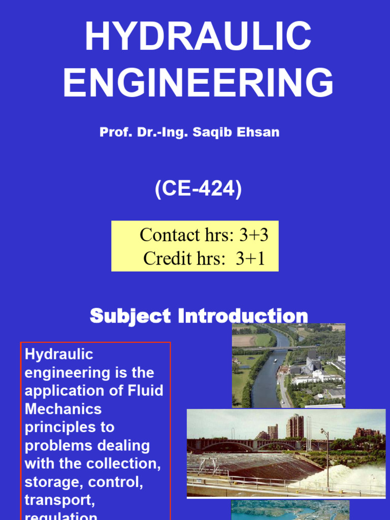 Introduction-Hyd Engg Updated | PDF