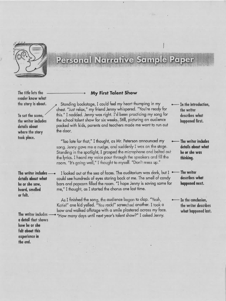 Narrative Sample | PDF