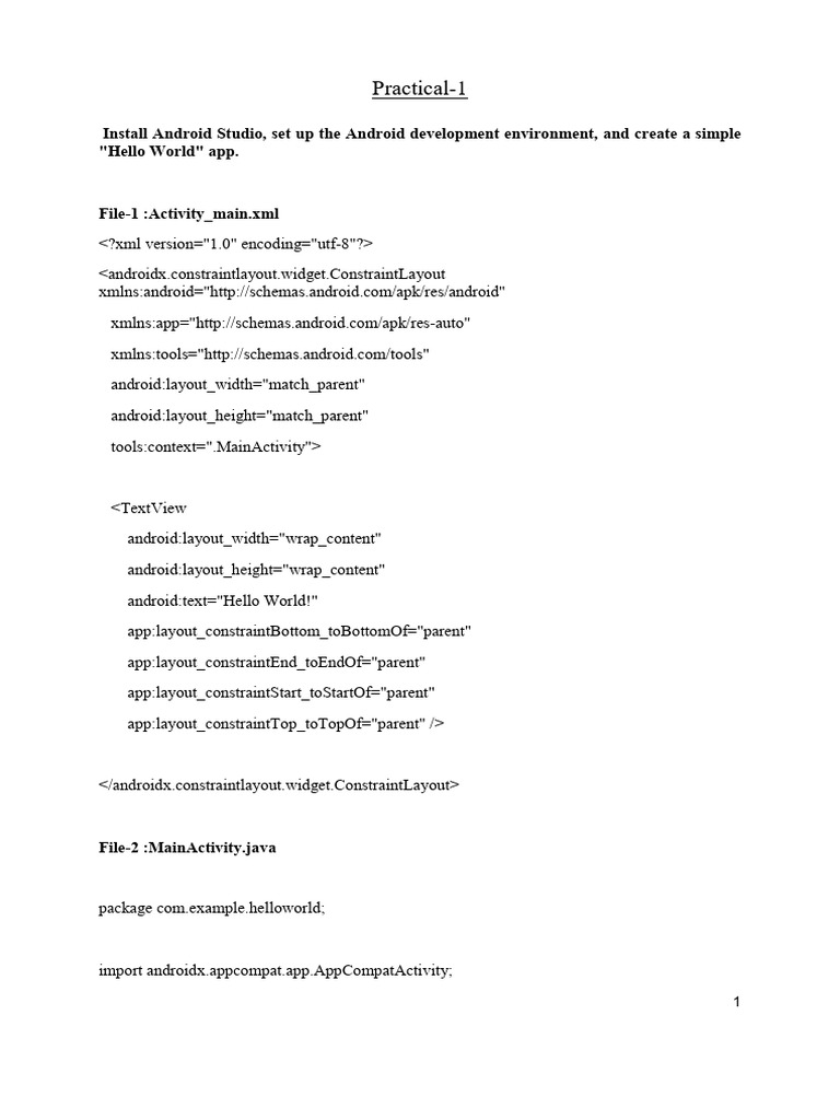 Android App Development Basics | PDF | Android (Operating System ...