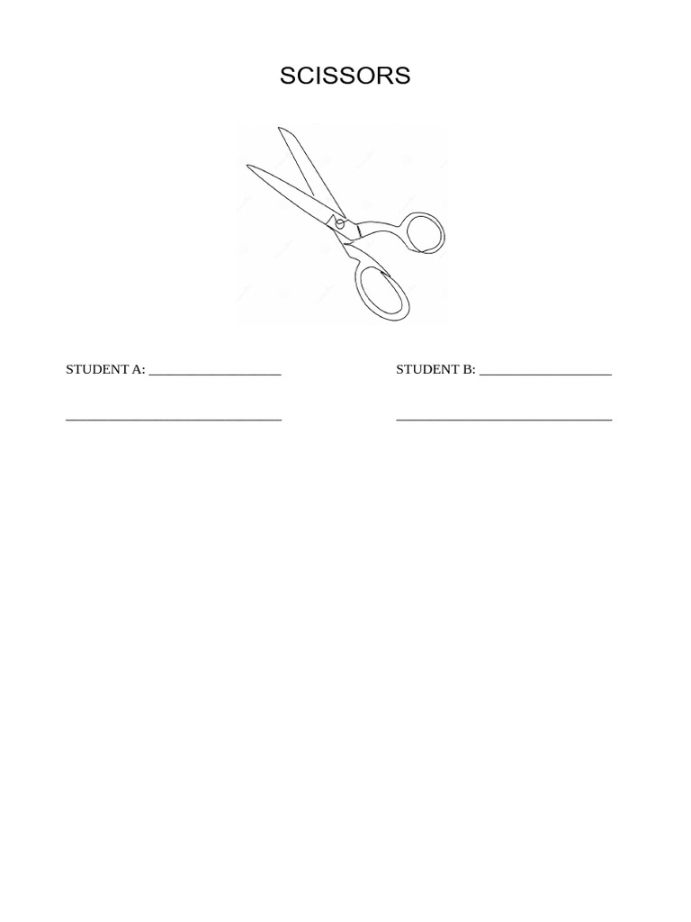 Scissors Activity Worksheet | PDF