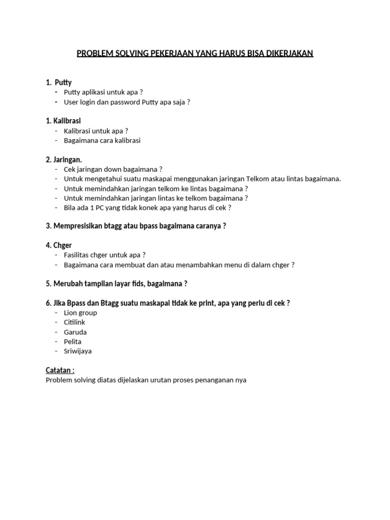 Panduan Problem Solving Jaringan dan Aplikasi | PDF