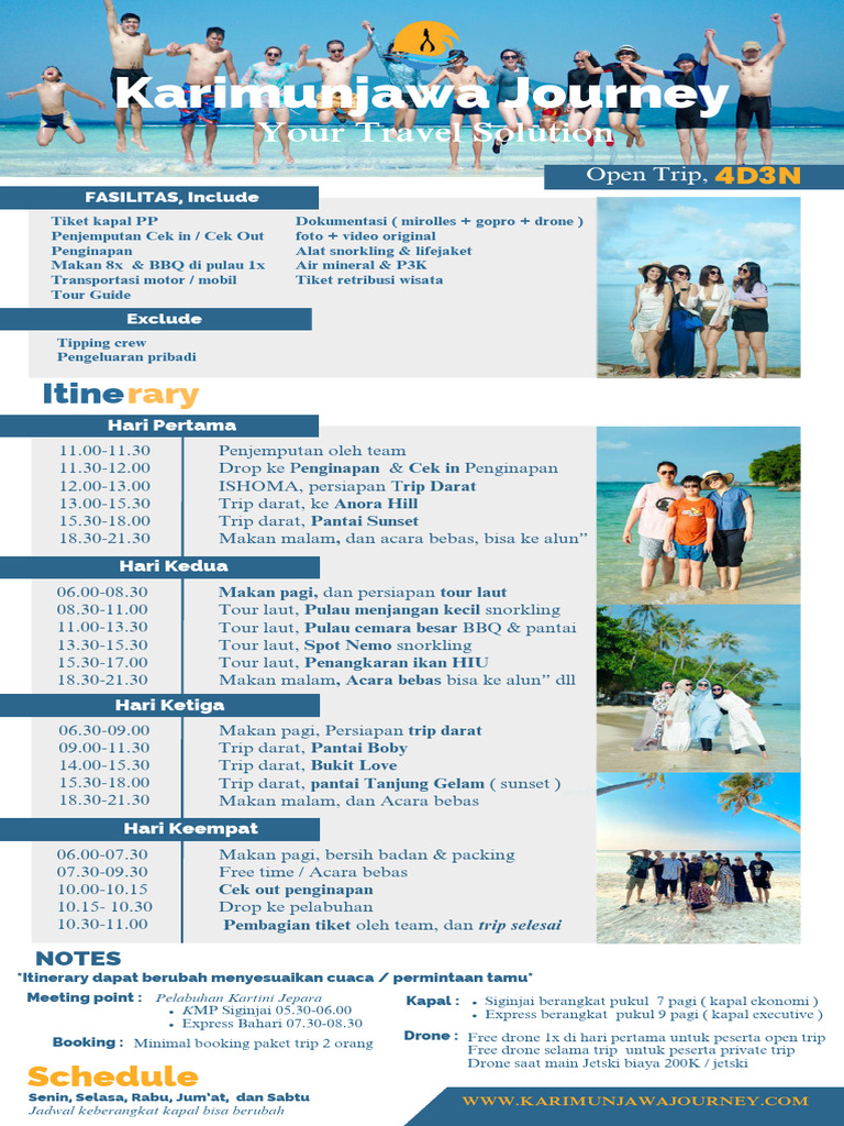 Karimunjawa Open Trip Schedule 2025 | PDF