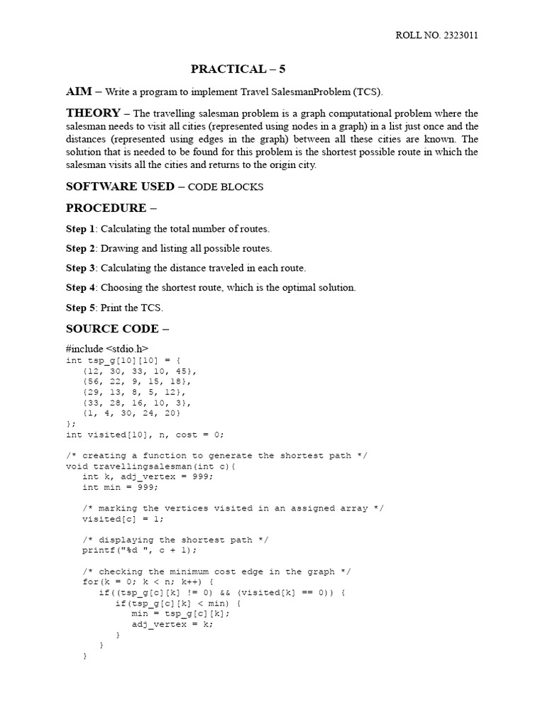 Daa Practical 5 | PDF