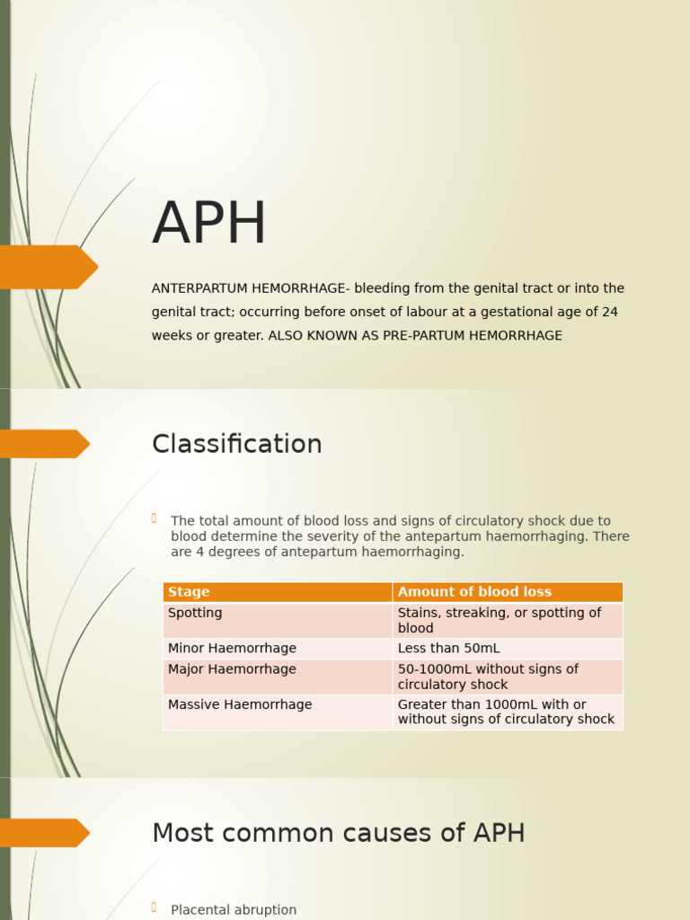 Understanding Antepartum Hemorrhage Risks | PDF | Motherhood | Women's ...