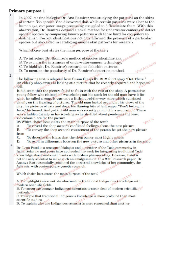 Text Structure and Purpose | PDF