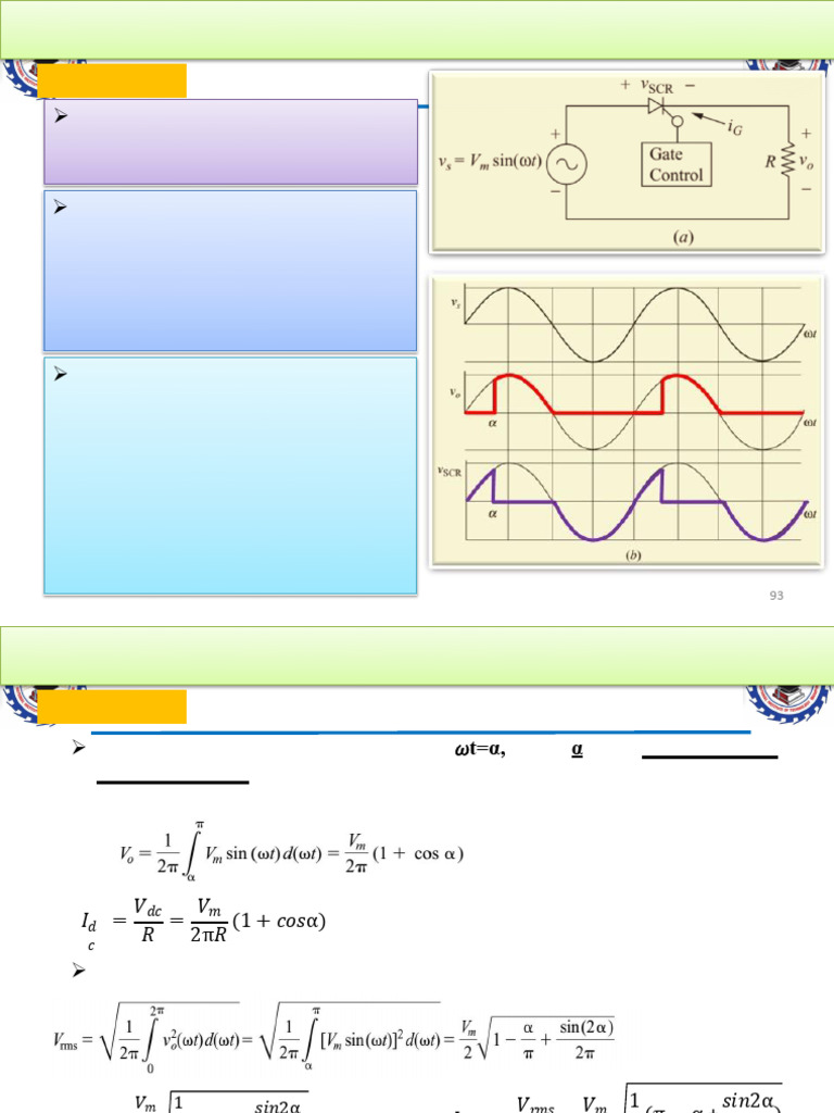 Single Phase Controlled Half Wave Rectifier | PDF | Rectifier | Root ...