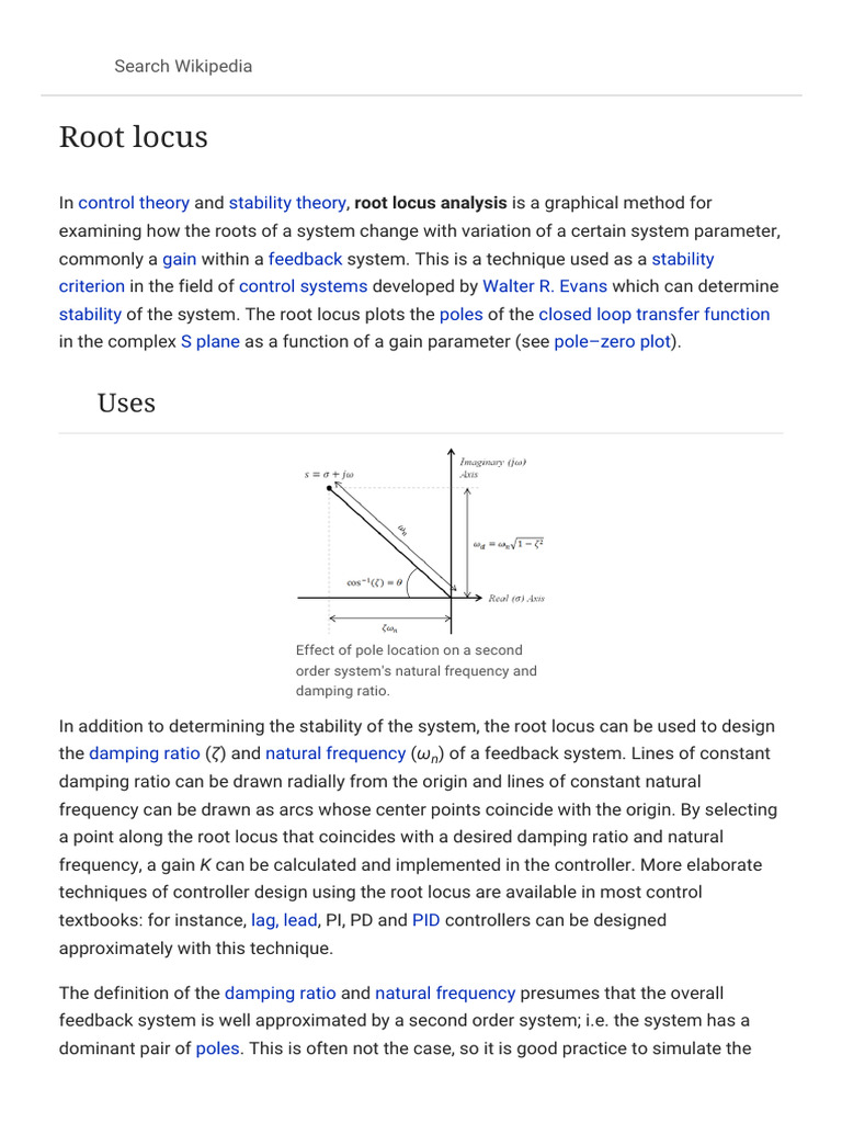 Root Locus Analysis in Control Systems | PDF | Applied Mathematics ...
