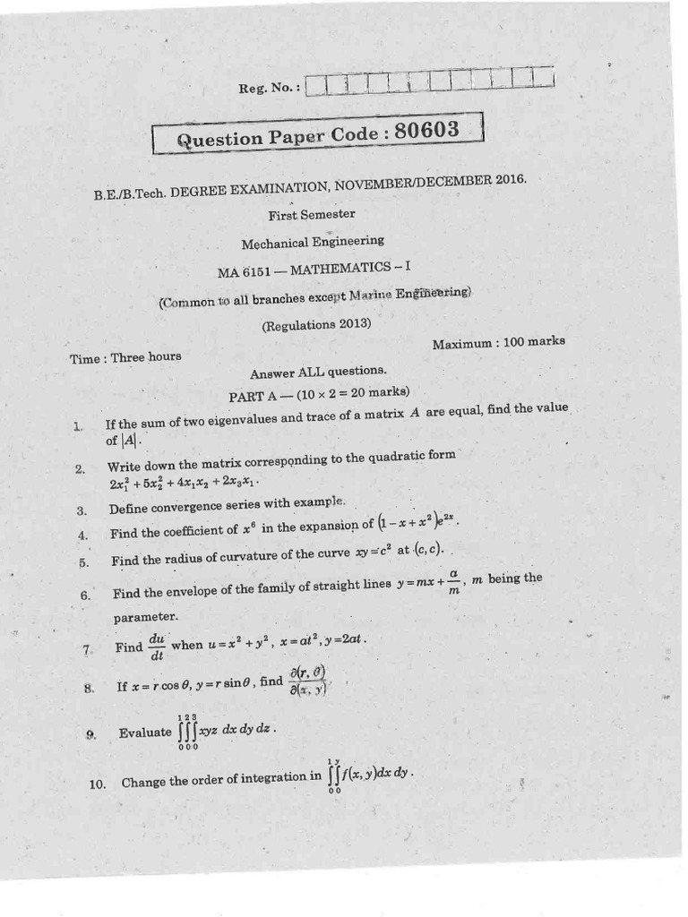 Question Paper: Code | PDF | Curvature | Geometry