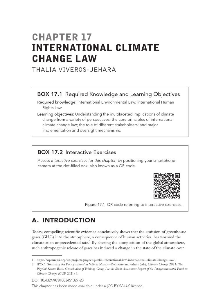 International Climate Change Law Overview | PDF | Kyoto Protocol ...