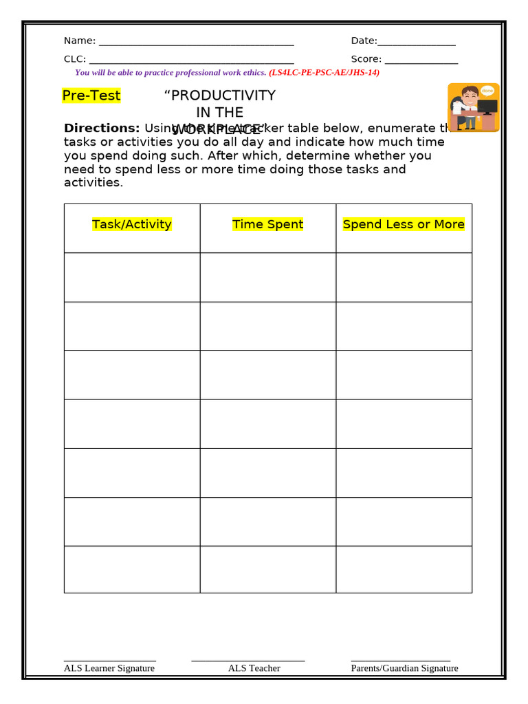 Ls4-Productivity in The Workplace | PDF