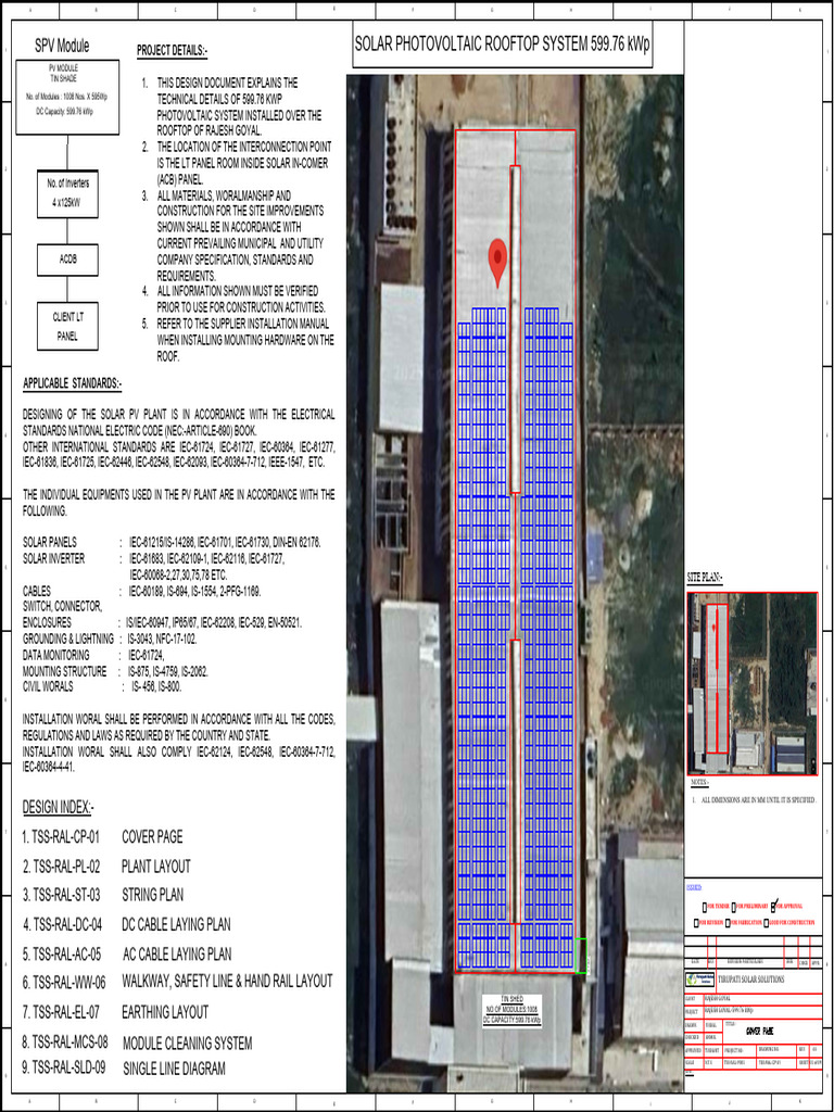 599.76 kWp Solar PV System Design | PDF | Photovoltaic System ...