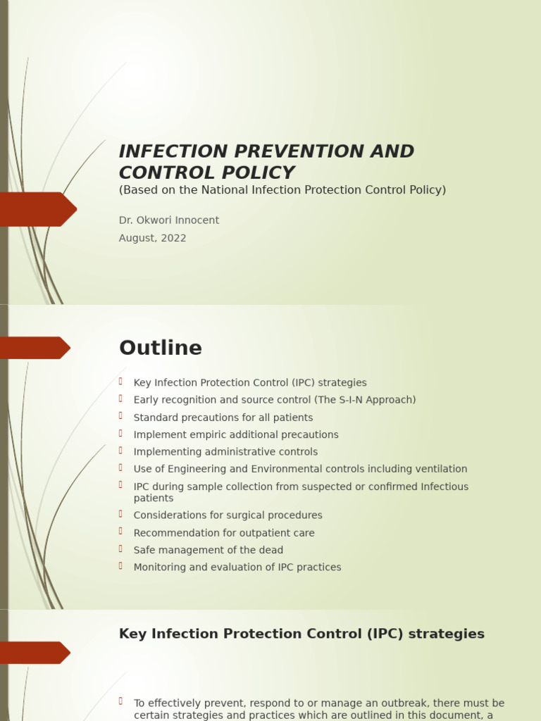 Infection Control Policy Overview | PDF | Hygiene | Infection