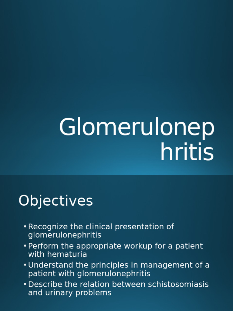Glomerulonephritis Diagnosis and Management | PDF | Kidney Disease ...