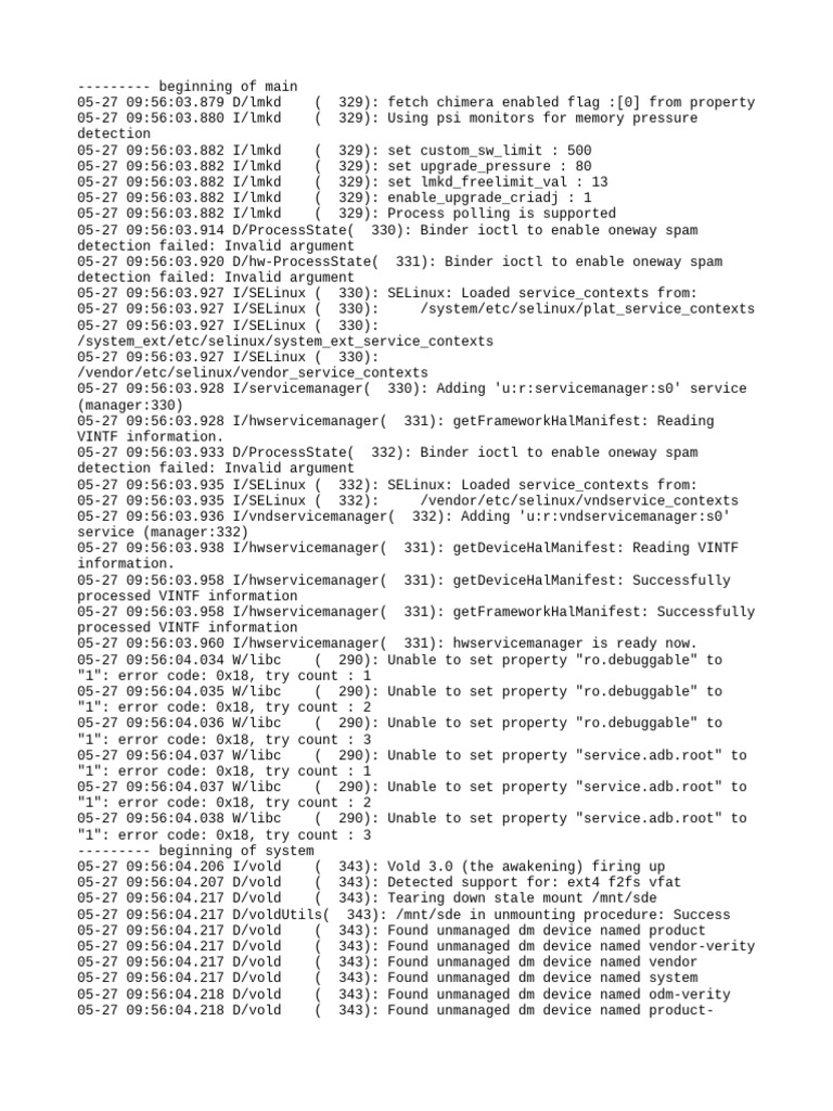 Android System Log Analysis | PDF | Operating System Technology ...