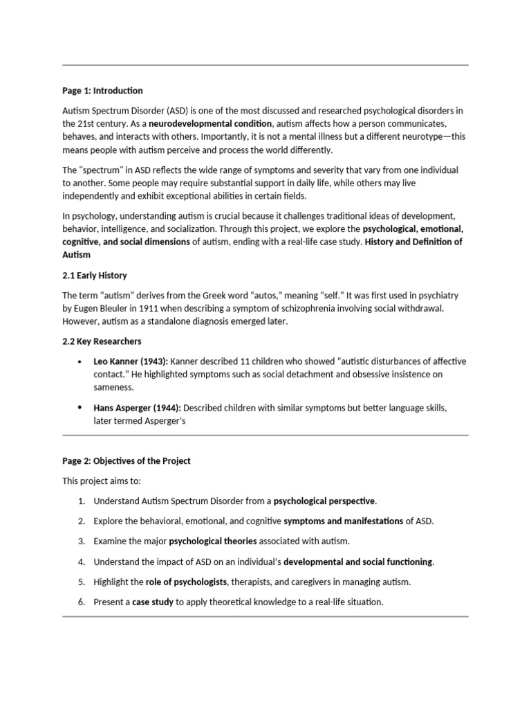 Understanding Autism Spectrum Disorder | PDF | Autism | Disability