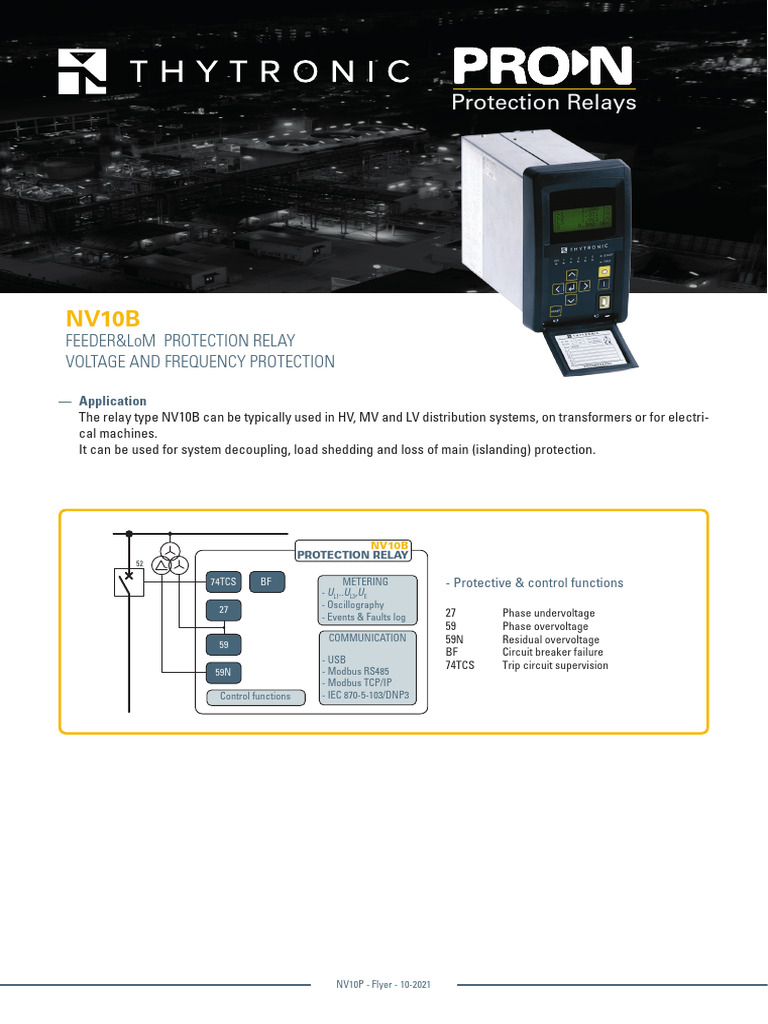 NV 10 B Flyer 02 2022 d49cf20301 | PDF | Relay | Power Supply