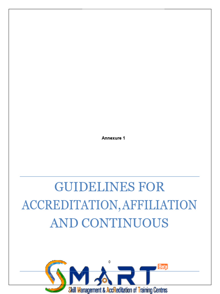 Accreditation vs. Affiliation Guidelines | PDF | Vocational Education ...