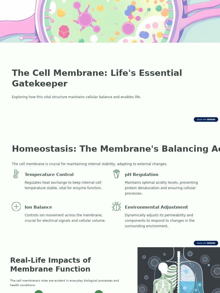 The Cell Membrane Lifes Essential Gatekeeper | PDF | Cell Membrane ...