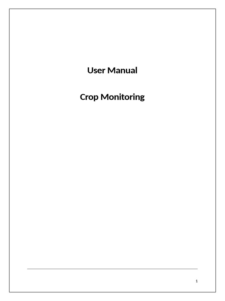 Crop Monitoring User Manual Guide | PDF | Matrix (Mathematics)