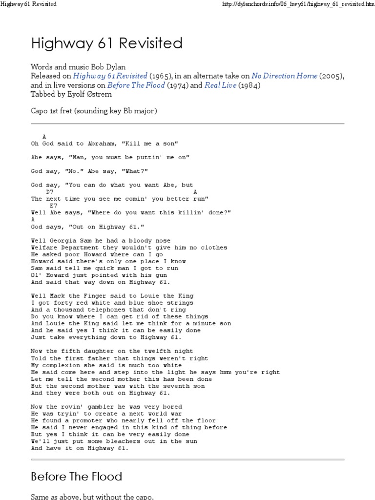 Highway 61 Revisited | PDF | Art