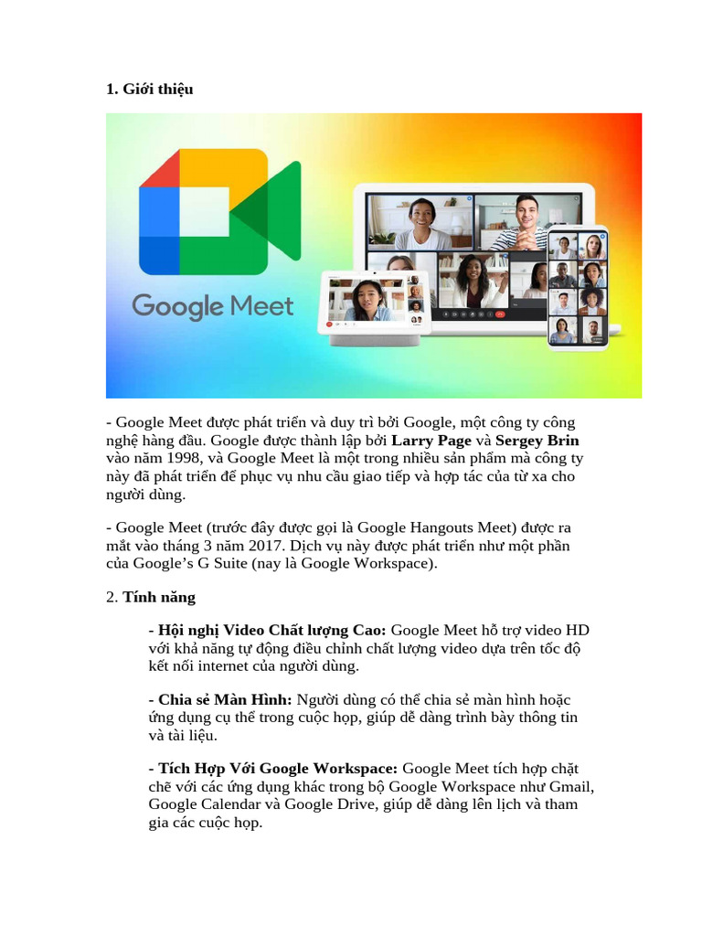 Giới Thiệu Về Google Meet | PDF