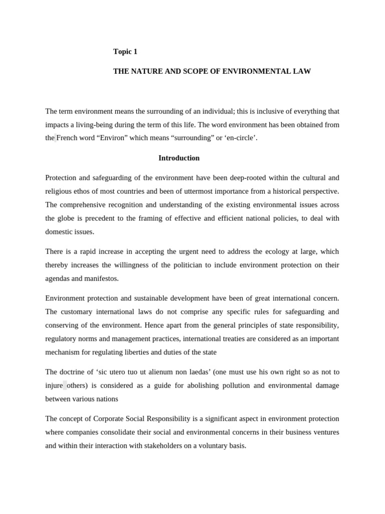 Overview of Kenya's Environmental Law | PDF | Environmental Law ...