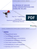 A Critical Review of Indoor Formaldehyde Concentrations Guideline Values by Tunga Salthammer