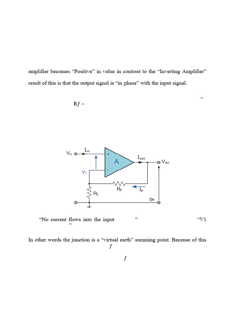 Non-Inverting Amplifier Gain Formula | PDF | Operational Amplifier ...