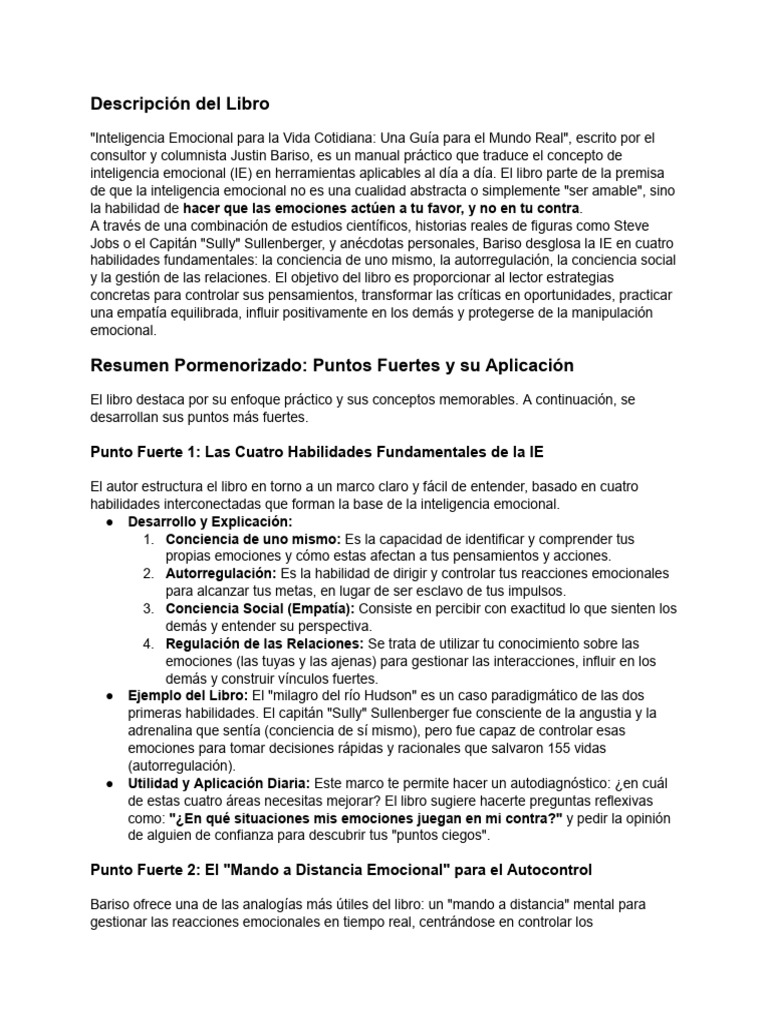 Inteligencia Emocional en la Vida Diaria | PDF | Inteligencia emocional ...