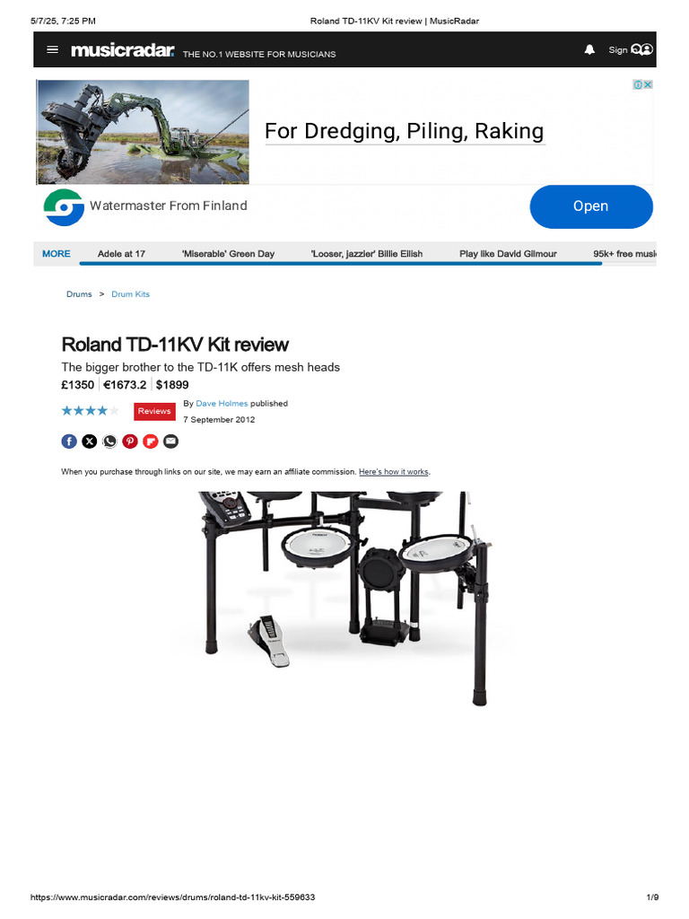 Roland TD-11KV Kit Review | PDF