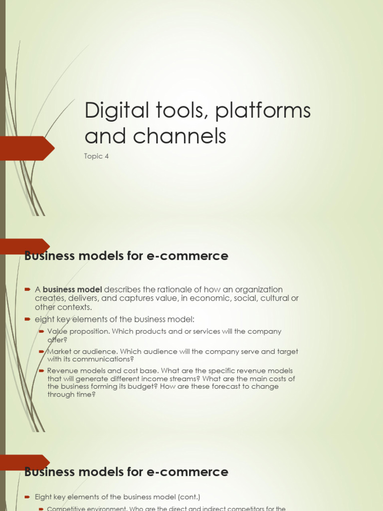 E-commerce Business Models Overview | PDF | Search Engine Optimization ...