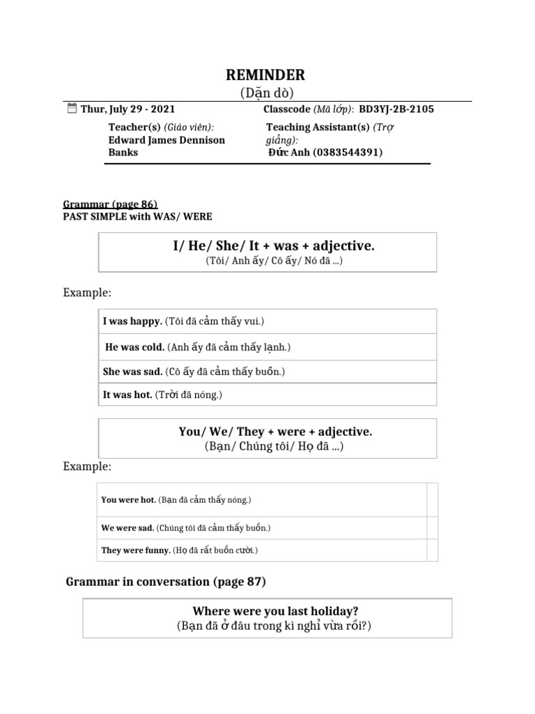 Reminder 29-7-2021 | PDF
