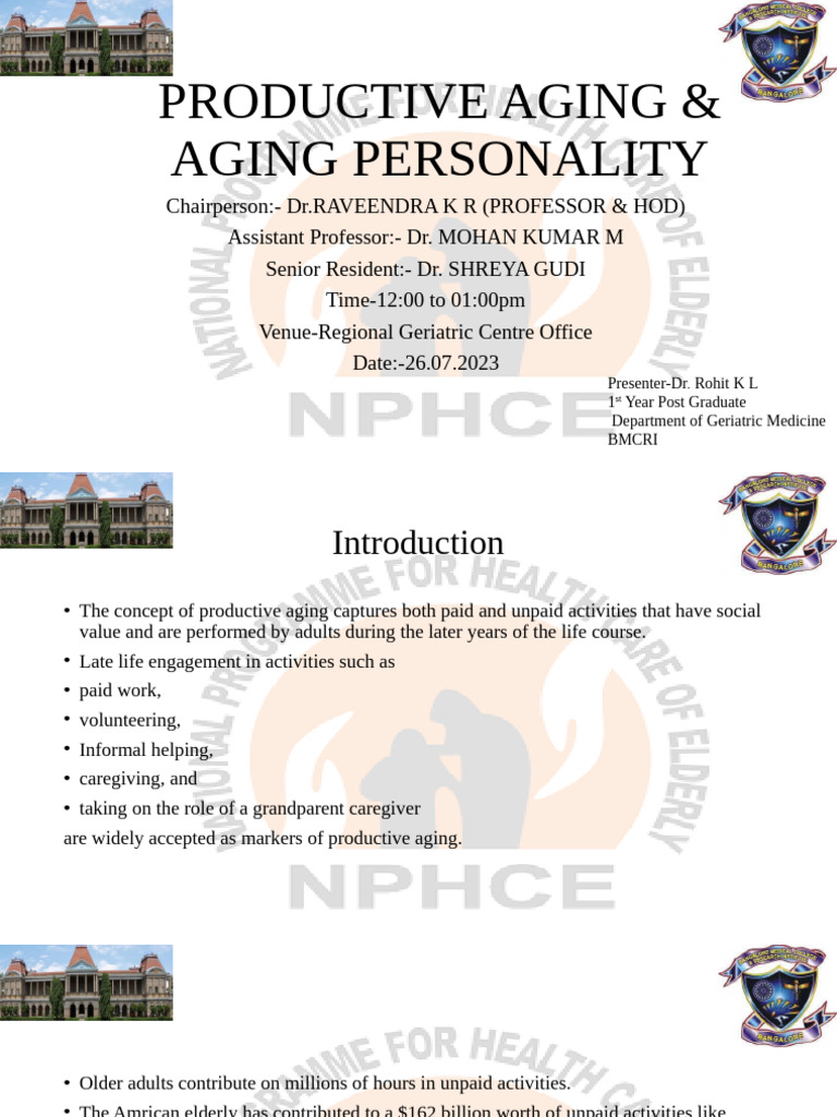 Understanding Productive Aging & Personality | PDF | Psychology ...