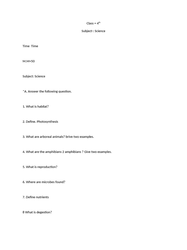 Class 1 | PDF