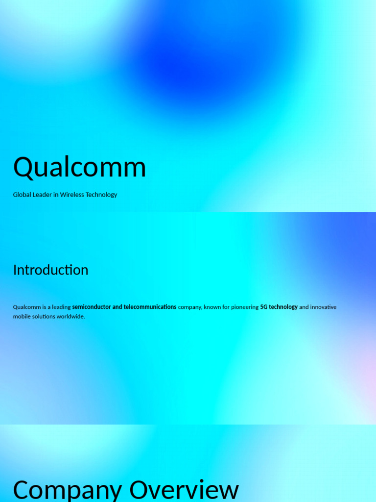 Qualcomm: Leader in 5G Wireless Tech | PDF